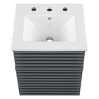 Modway - Render Fixation murale de 18" Vanette de salle de bain - Gris blanc-8