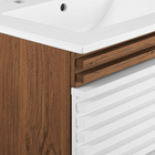 Modway - Render Support mural de 24" Vanette de salle de bain - Blanc Noyer Blanc-8