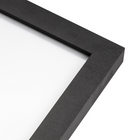Gry Mattr Wood Document Frame without Mat - Black - 8.5" X 11"-Matte Black Wood Frame