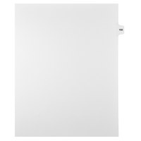Markmaker - Intercalaires imprimes Legal, Blanc, 1/15th coupe, format lettre, sans trous, 25 tabs/PQT, 5 PQT/Boite, Numero 168-Intercalaires imprimes Legal