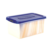 Boîte de classement en plastique de 20 po à usage intensif Bankers Box - format lettre-Les boîtes de rangement en plastique avec couvercles permettent de ranger et de transporter de manière organisée et sûre des dossiers de 20 po au format Lettre.
