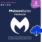 Malwarebytes Premium Bilingue - 3 appareils - Abonnement d'un an [Téléchargement]-Une adresse e-mail valide doit être fournie lors du paiement