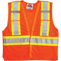 Traffic Safety Vests, Orange, SEK051, 4 Pack-Orange