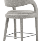 Modway - Pinnacle Boucle Tapis Tabouret de comptoir - Taupe Silver - Ensemble de 2-7