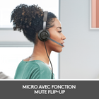 Logitech Zone 750 Casque Filaire On-Ear avec micro anti-bruit avancé-Restez à jour en téléchargeant le dernier firmware via Logi Tune* ; personnalisez et contrôlez votre casque ainsi que le volume, mute, sidenote et plus
