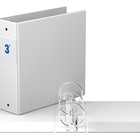 Davis Group Super économie, Reliure à anneaux ronds 3 po, paquet de 6 – Blanc-2 po