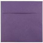 JAM Paper Enveloppes carrées pour invitations à fermeture gommée, 8 1/2 x 8 1/2 po, violet foncé, 100/paquet-Violet foncé