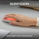 Logitech M340 Wireless Mouse with Limited Edition Prints, USB Receiver & Silent Clicks - Blue Galaxy-Make a Big Impression on the Quiet: Let your work speak louder than your clicks, the M340 is a wireless silent mouse with Silent Touch Technology that removes 90% of click noise 
