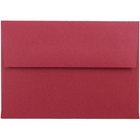 JAM Paper Enveloppes Stardream A1 à effet métallisé, rouge Jupiter, 250/paquet-Intérieur vierge où écrire un mot personnalisé