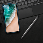 Cross Tech2 Metallic Lacquer with Glossy Black Dual-Function Ballpoint Pen with Stylus - Titanium Gray-Compatible with most capacitive touchscreen devices