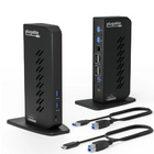 Plugable USB 3.0 USB-C Dual-Dual 4K Monitors-Equipped with dual HDMI and DisplayPort ports for easy connection to two 4K monitors, each supporting resolutions up to 3840x2160 @ 60Hz. Lower resolutions such 1920x1080 (1080p) are also supported