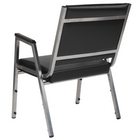 Flash Furniture - Fauteuil de réception médical bariatrique de la série HERCULES en vinyle antimicrobien noir-Rembourrage en tissu antimicrobien brun