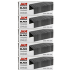 JAM PaperMD – Agrafes de taille standard, noir, paquet de 5-Taille : 0,5 x 0,25 po