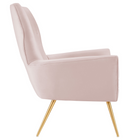 Modway - Renata Bouton touffé Performance Velvet Fauteuil - Rose-Rembourrage en mousse dense