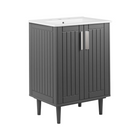Modway - Augusta 24" Vanette de salle de bain - Gris blanc-Vanité de salle de bain moderne