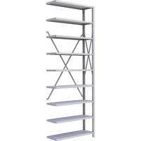 Metalware RK404 Boltless Shelving Unit, 9-Shelves, 36" x 24" x 100", Light Grey-Adjustable shelving system that provides high strength, yet economical storage capacity for your needs
