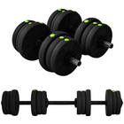 Soozier - Ensemble D’Haltères Et Barre Ajustables Avec Poignées Antidérapantes - 44 Lb-Se transforme facilement des haltères en barres pour des entraînements polyvalents  