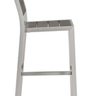 Modway - Shore Terrasse extérieure Aluminium Tabouret sans bras - Gris argenté - Ensemble de 2-Cadre en aluminium anodisé