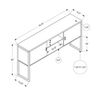 Monarch Specialties - Huche De Bureau - 72 po L - Travail - Portes De Stockage - Travail - Qualité Commerciale - Stratifié Gris-Avec des options de rangement ouvertes et fermées, comprenant une étagère fixe sur toute la longueur et des portes de rangement aux deux extrémités pour l'organisation des documents d'écriture ou d'étude