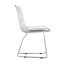 Nicer Furniture Bertoia Style Wire Side Chair - White-Weight Capacity: 250 lb