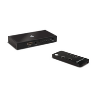 IOGEAR 4-Port UHD 8K HDMI Switch-Connect up to four 8K sources to one HDMI enabled HDTV or projector