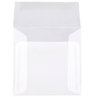 JAM Paper Enveloppes translucides, 5 x 5 po, transparent, 250/paquet-Intérieur vierge où écrire un mot personnalisé