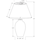 Monarch Specialties 24" H Table Lamp - Black Ceramic / Ivory / Cream Shade-With a 5ft long transparent cord, this perfectly sized and practical lighting accent can be set on an end or side table in your living room or home office, or on your bedside table for some modern style in your bedroom