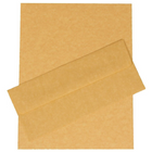 JAM Paper Business Parchment Stationery Set, 100 Sheets of Paper and #10 Envelopes, Antique Gold Yellow, 100 Pack (303024425)-Yellow