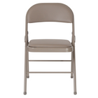 Flash Furniture HERCULES Series Double Braced Vinyl Folding Chair - Grey-Padded Metal Folding Chair