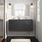 Modway - Render Fixation murale de 48" Vanette de salle de bain - Noir charbon-MDF et panneau de particules