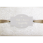 Rosedale Gold – Cartes de souhaits et enveloppes, With Sincere Sympathy, blanc or, 5 1/2 x 8 po, 6/paquet (19948)-Imprimé sur du papier cartonné non couché de haute qualité