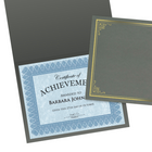 Geographics - Couvertures Grises pour documents et certificats - 8.75" x 11.25" - Papier de canne à sucre - Paquet de 5-Couvertures en relief à la feuille d'or