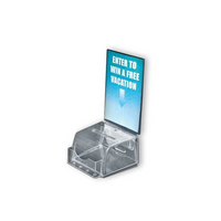 Azar Displays – Petite boîte de suggestions en acrylique avec pochette, 12 x 5,5 x 5 po (206006)-Idéal pour les tirages au sort, les promotions et les commentaires