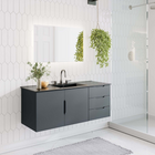 Modway - Vitality 48" Armoire de lavabo de salle de bain compatible double ou simple (non inclus) - Gris-Deux tiroirs spacieux