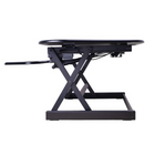 Rocelco 46" Corner Adjustable Desk Riser w/4AC+2USB - 1 USB-C - Black-It takes seconds to attach keyboard to the desk riser. 