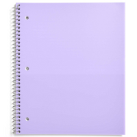 Pep Rally cahier de notes à spirale - Ligné - 70 feuilles - Lilas-Cahier de notes ligné de 8 x 10 po