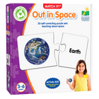 University Games - The Learning Journey Match It: Out in Space - Puzzle d’Association De l'Espace Pour Enfants - Puzzle De Préapprentissage Sur l’Espace - Puzzle Intéractif Sur l’Espace Pour Tout-Petits-Améliore les compétences de réflexion et de résolution de problèmes
