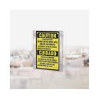 Azar Displays 14" x 8.5" Acrylic Sign Holder with Suction Cups, Clear, 2 Pack (106606)-For best results, apply to a clean, non-porous surface
