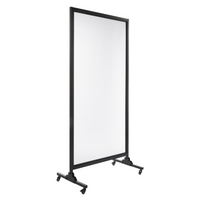 Quartet Mobile Room Divider - 4' x 6'-Semi-transparent mobile partition