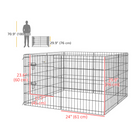 PawHut 30" Foldable Backyard Metal Pet Playpen-Easy set-up & no tools required for assembly
