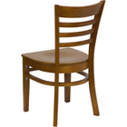 Flash Furniture - Chaise de restaurant de la série HERCULES en bois de cerisier avec dossier échelle-Construction en bois de hêtre massif européen