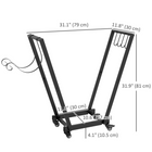 Outsunny 31" Firewood Rack Outdoor - Heavy Duty Metal Log Rack-Off-the-ground design, keeping wood dry and clean