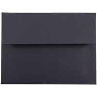 JAM Paper Enveloppes A6 format livret avec fermeture gommée, 4 3/4 x 6 1/2 po, noir, 1000/paq.-Noir