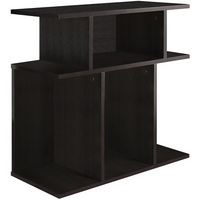 Monarch Specialties 2474 Accent Table - 24"H/Espresso-7 open concept display shelves to place books and decorative objects