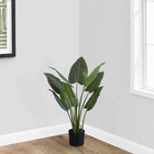 Monarch Specialties - Plante Artificielle - 37 po H - Arbre Aureum - Mis En Pot - Touche Réelle - Feuilles Vertes - Pot Noir-9 feuilles vertes luxuriantes, réelles au toucher, réglables créent une apparence très réaliste