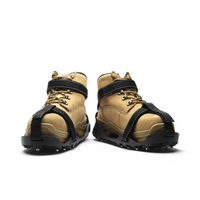 Impacto - Crampons hexagonaux en acier Sasquatch avec sangles - Grande taille (homme 44-46) - Noir - 1 paire-Crampons de traction sur glace dans la glace et la neige