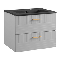 Modway - Daybreak 24" Vanette de salle de bain - Gris clair noir-Vanité de salle de bain moderne