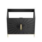 Modway - Awaken 36" Armoire à coiffeuse de salle de bain - Noir-Construction en bois massif et MDF