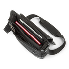 The Rolling Stones Flashpoint Collection Textured Polyester Crossbody Bag - Black-Small front zippered pocket on the flap for easy access to your smaller items