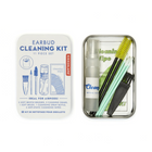 Kikkerland 11-Piece Earbud Cleaning Kit-Includes 2 soft bristle brushes, 5 extra fine cleaning swabs, 1 soft brush, 1 cleaning spray bottle, 2 anti-static cleaning wipes
